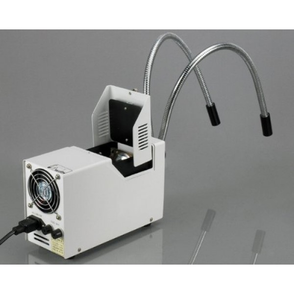 AmScope FB-YL Dual Gooseneck Fiber Optic Attachment For Microscope...