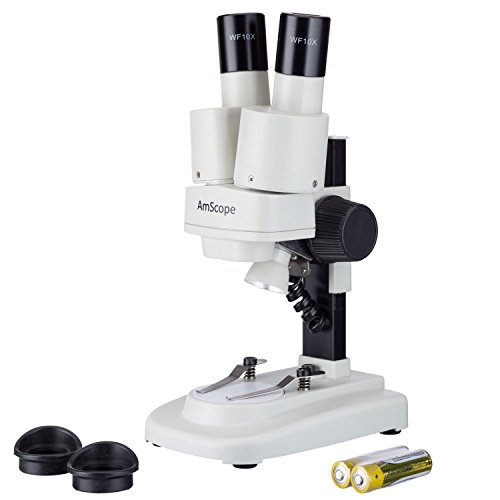 AMSCOPE-KIDS SE100-LED Portable Binocular Stereo Microscope, WF10x...