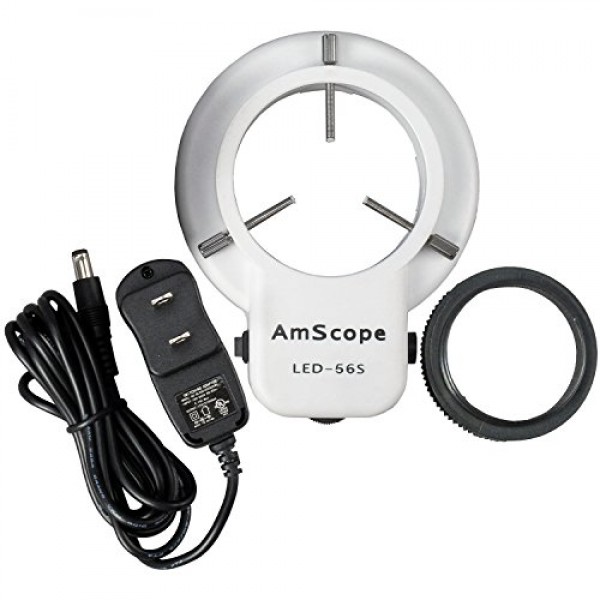 AmScope LED-56S 56 LED Microscope Ring Light with Dimmer