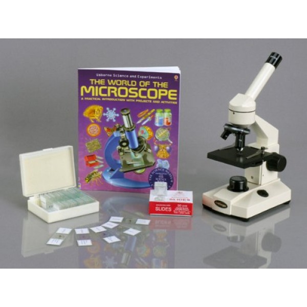 AmScope M100C-50P100S-25BK Compound Monocular Microscope, WF10x an...