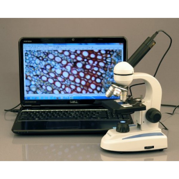 AmScope M149 Compound Monocular Microscope, WF10x Eyepiece, 40x-40...