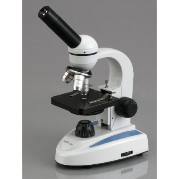 AmScope M149C-PB10-WM Compound Monocular Microscope, WF10x and WF2...