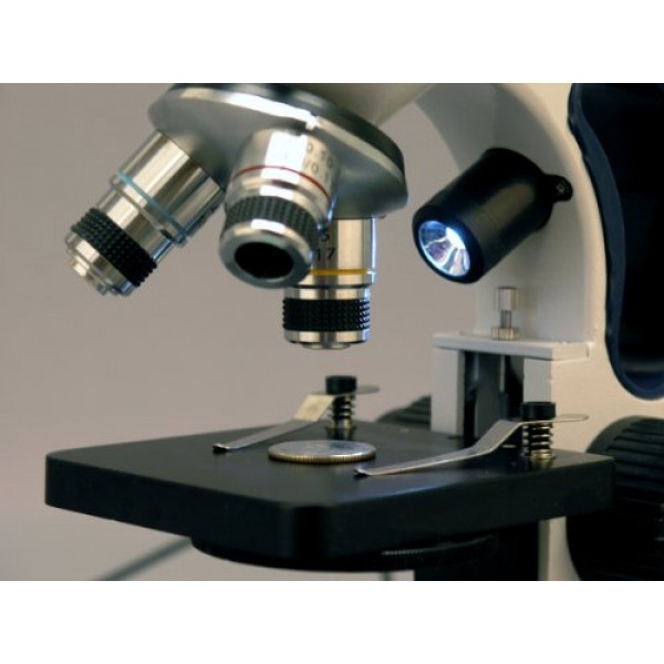 AmScope M158-2L Cordless Compound Monocular Microscope, WF10x Eyep...