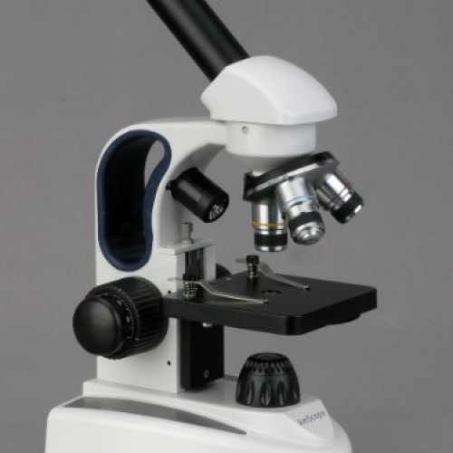 AmScope M158C-2L-PB10-WM Cordless Compound Monocular Microscope, W...