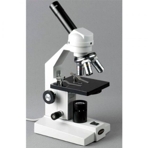 AmScope M200B Monocular Compound Microscope, WF10x and WF20x Eyepi...