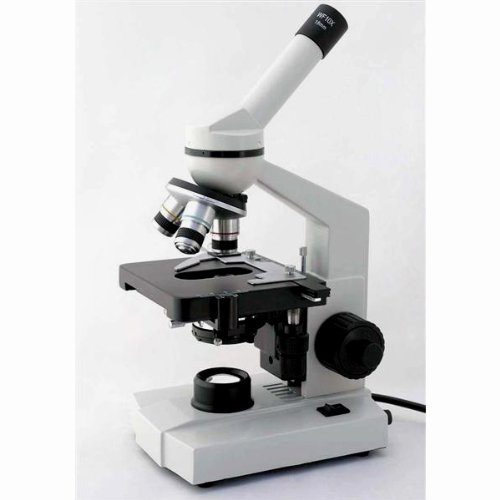 AmScope M220-E Digital Monocular Compound Microscope, WF10x Eyepie...