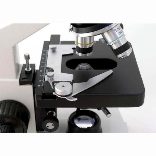 AmScope M220-E Digital Monocular Compound Microscope, WF10x Eyepie...