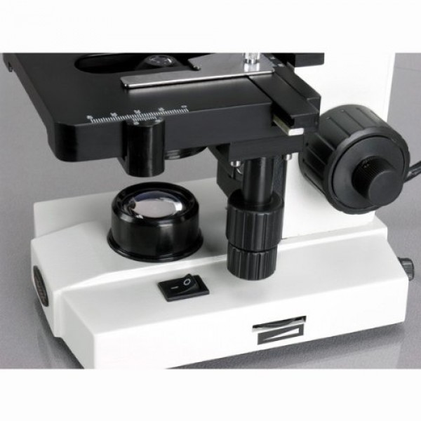 AmScope M220B Monocular Compound Microscope, WF10x and WF20x Eyepi...