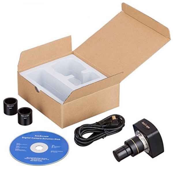 AmScope MU300 3.0MP Microscope Digital Camera, USB 2.0, Includes S...