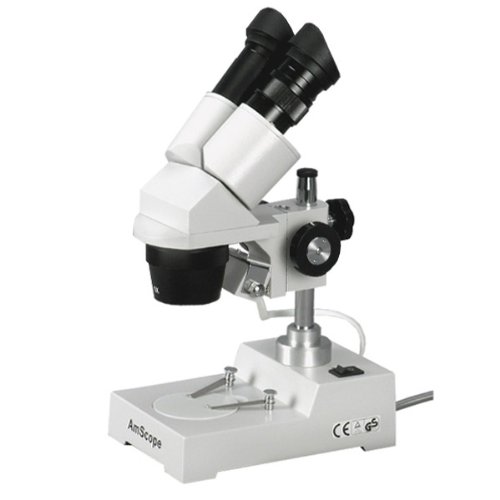 AmScope SE303-PX Binocular Stereo Microscope, WF5x and WF10x Eyepi...