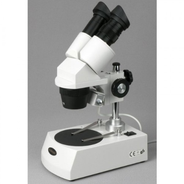 AmScope SE305-PZ Binocular Stereo Microscope, WF10x and WF20x Eyep...