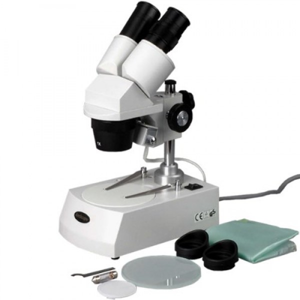 AmScope SE306-PX-DK Binocular Stereo Microscope, WF5x and WF10x Ey...