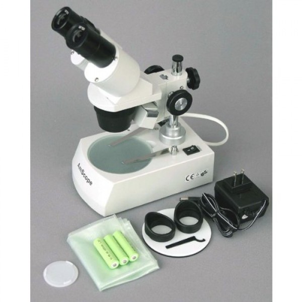AmScope SE306R-PZ-LED Forward-Mounted Binocular Stereo Microscope,...