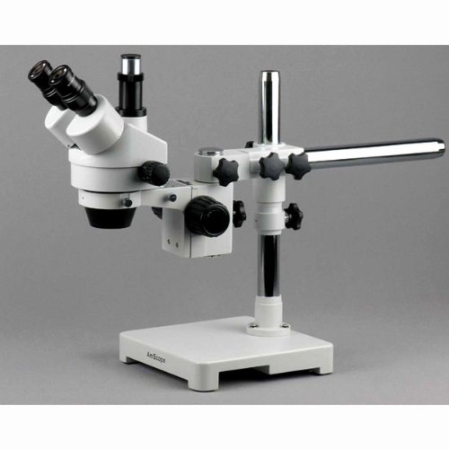 AmScope SM-3T Professional Trinocular Stereo Zoom Microscope, WH10...