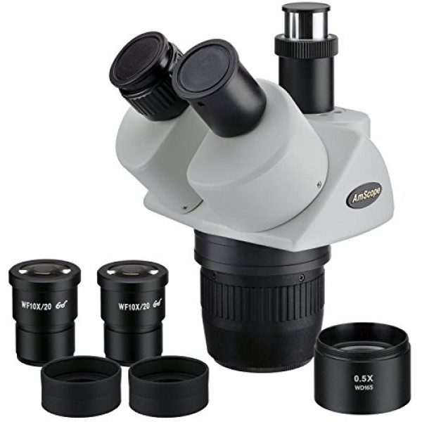 AmScope SW24TX Trinocular Stereo Microscope Head, WH10x Eyepieces,...