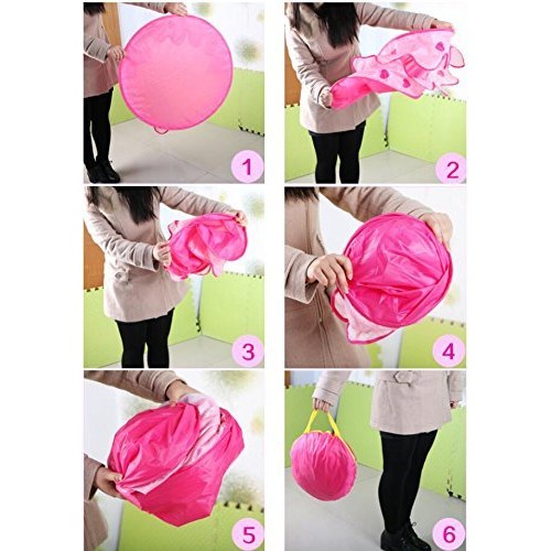 amtinyjoy Pink Princess Tent Indoor and Outdoor 1-8 Years Old Chil...