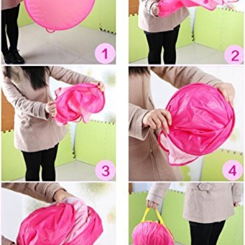 amtinyjoy Pink Princess Tent Indoor and Outdoor 1-8 Years Old Chil...