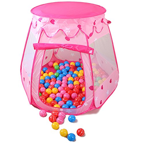 amtinyjoy Pink Princess Tent Indoor and Outdoor 1-8 Years Old Chil...