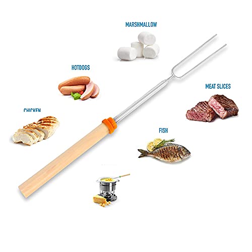 8Pack Marshmallow Roasting Sticks Extendable 32inch Long Metal Bar...
