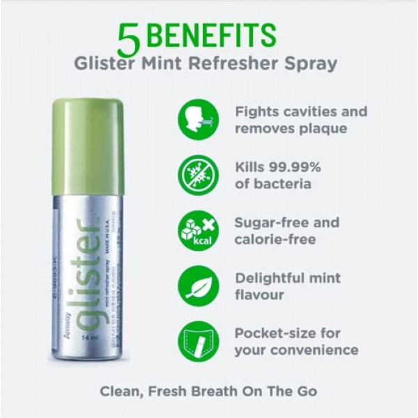 Amway Glister Refresher Spray 2-Pack, Glister Mouth Freshener Spra...