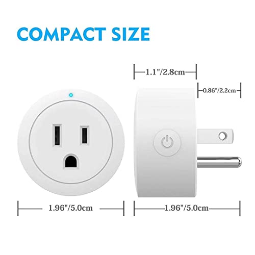 Amysen Smart Plug, Wi-Fi Outlet Socket Works with Alexa and Google...