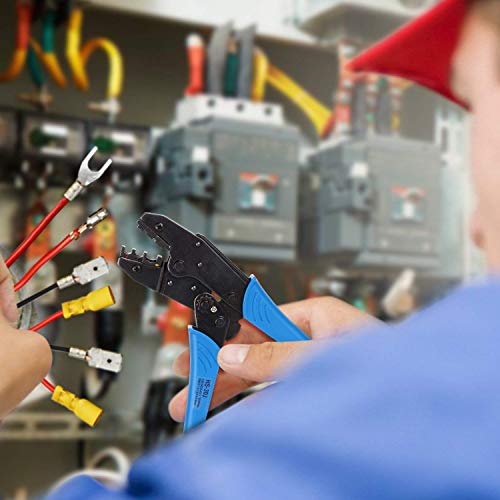 Amzdeal Crimping Tool Kit with 5 interchangeable Jaws and Screwdri...