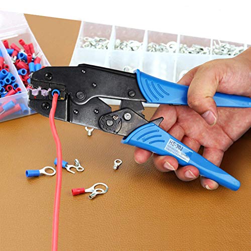 Amzdeal Crimping Tool Kit with 5 interchangeable Jaws and Screwdri...