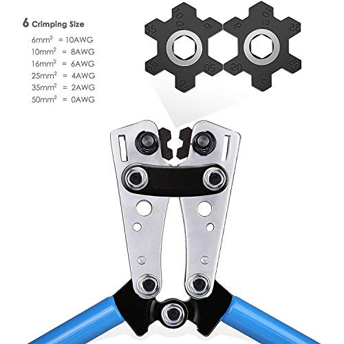 Amzdeal Lug Crimper Crimping Tool Battery Cable Crimper Tool Batte...