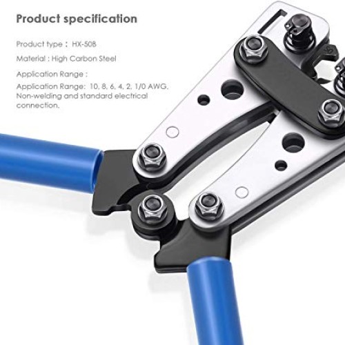 Amzdeal Lug Crimper Crimping Tool Battery Cable Crimper Tool Batte...