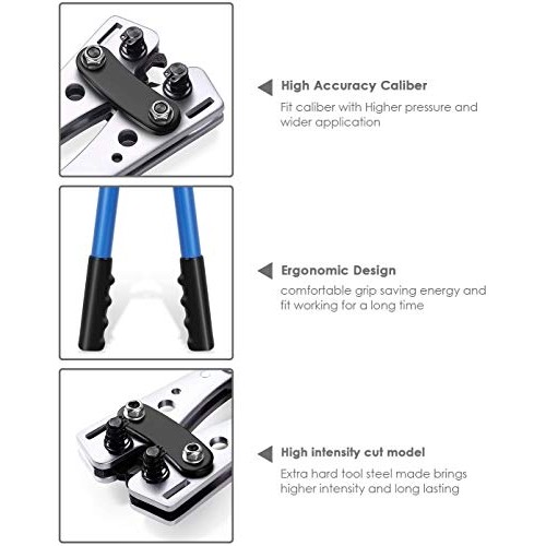 Amzdeal Lug Crimper Crimping Tool Battery Cable Crimper Tool Batte...