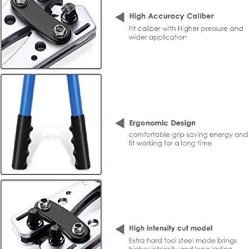 Amzdeal Lug Crimper Crimping Tool Battery Cable Crimper Tool Batte...