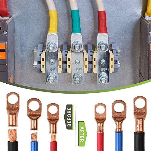 amzdeal Wire Crimper Battery Cable Crimping Tool for 0, 2, 4, 6, 8...