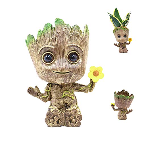AMZSTORE Baby Groot Flowerpot Model Succulent Planter Pot Cute Mod...
