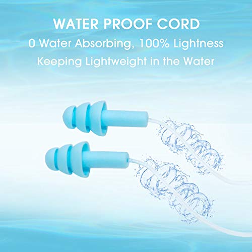 Reusable Silicone Ear Plugs - ANBOW Waterproof Noise Reduction Ear...