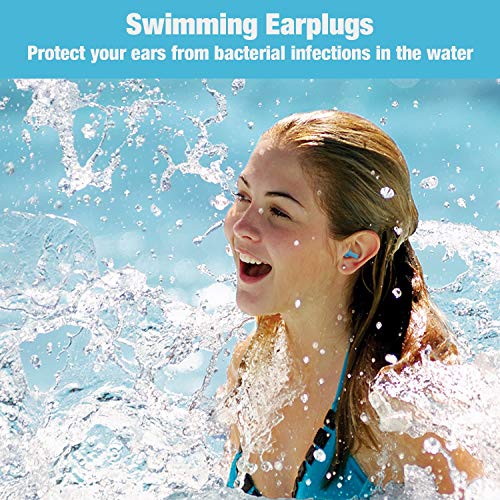 Reusable Silicone Ear Plugs - ANBOW Waterproof Noise Reduction Ear...