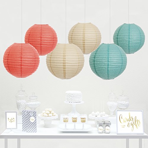 Andaz Press Hanging Paper Lantern Party Decor Trio Kit with Free P...