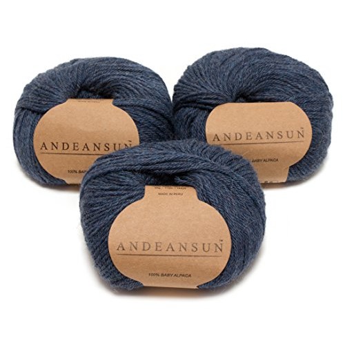100% Baby Alpaca Yarn Weight #3 DK - Set of 3 - AndeanSun - Luxu...