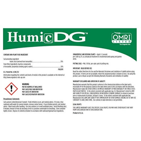 The Andersons Humic DG Granular Soil Conditioner - Humic Acid Gran...