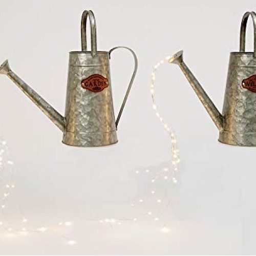 Andersons Lighted Metal Watering Can Decoration - 10 inches