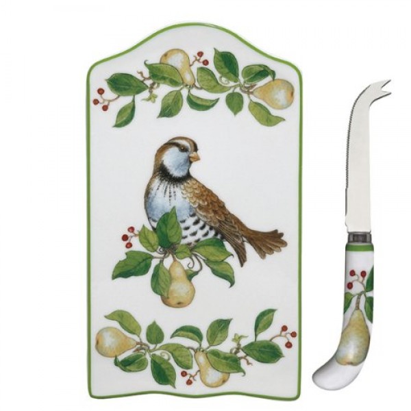 Andrea by sadek christmas partridge in a tree cheese tray and knif...