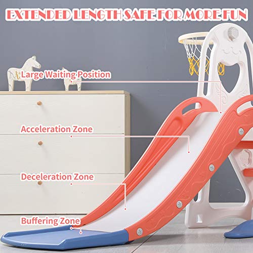 Toddler Slide and Swing Set, 4 in 1 Kids Play Climber Slide Playse...