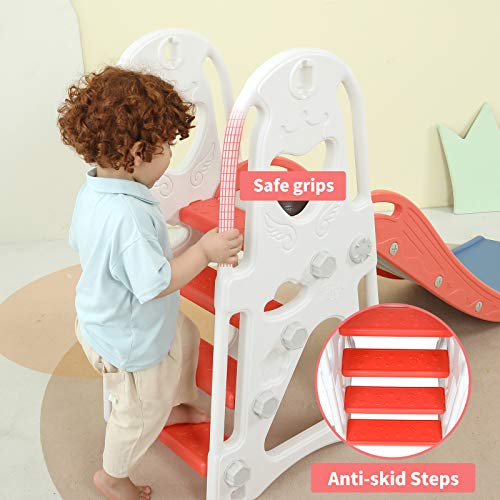Toddler Slide and Swing Set, 4 in 1 Kids Play Climber Slide Playse...