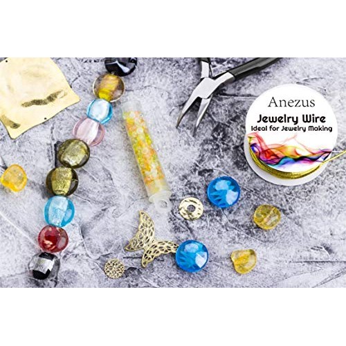 Anezus 12 Rolls Jewelry Wire Craft Wire Tarnish Resistant Beading ...