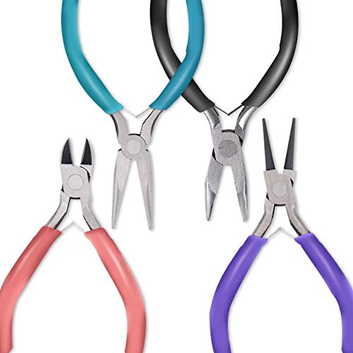 Anezus 4Pcs Jewelry Pliers Tool Set Includes Needle Nose Pliers, R...