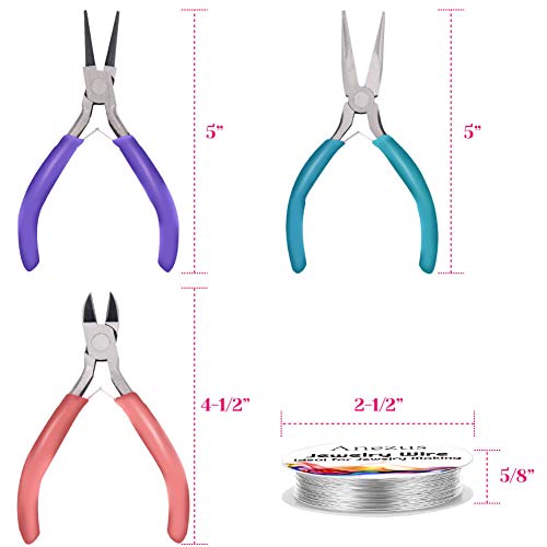 Anezus 7 Pcs Jewelry Pliers and Jewelry Beading Wire Tools Set Inc...