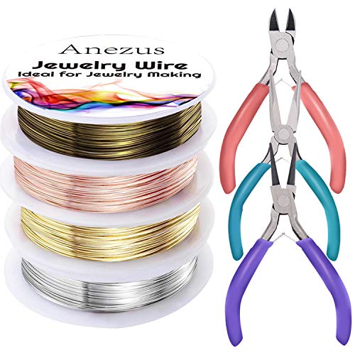 Anezus 7 Pcs Jewelry Pliers and Jewelry Beading Wire Tools Set Inc...