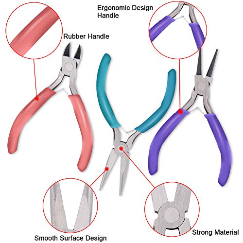 Anezus Jewelry Repair Kit with Jewelry Pliers, Jewelry Making Tool...