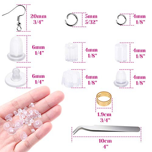 Earring Hooks, Anezus 1900Pcs Earring Making Supplies Kit with Fis...