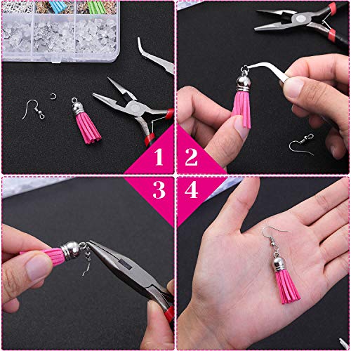 Earring Hooks, Anezus 1900Pcs Earring Making Supplies Kit with Fis...