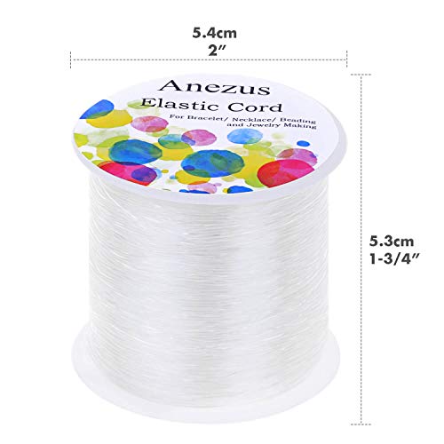 Elastic String for Bracelets, Anezus 0.7mm Elastic Bracelet String...